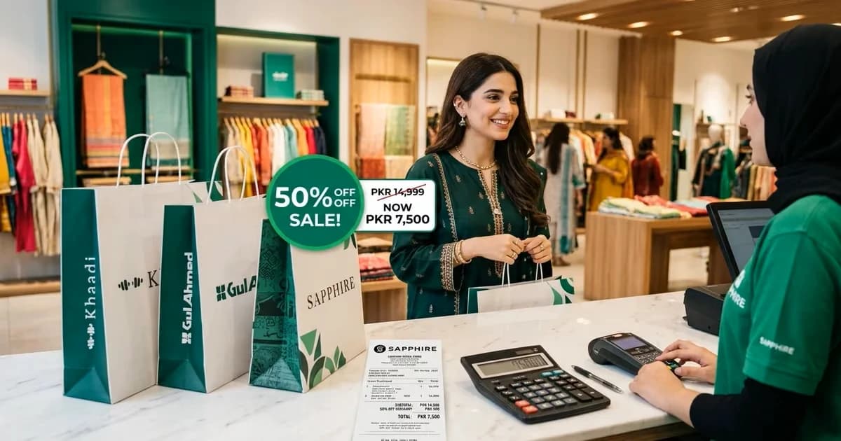 Guide to retail discount calculations, FBR GST 18 percent sales tax rules, and shopping savings in Pakistan