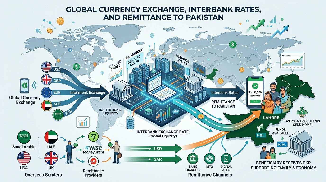 PakCalcHub Currency Converter & Live Forex Rates Guide Pakistan (Interbank vs Open Market)
