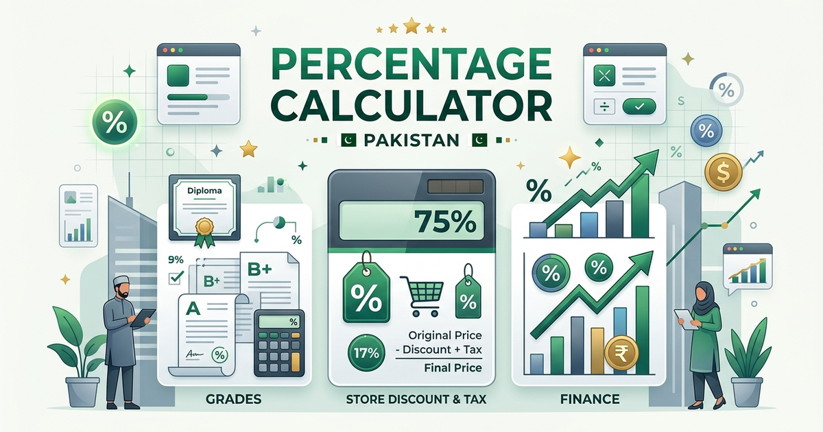 Universal Percentage Calculator Pakistan - Marks, Discount, GST & Profit Engine